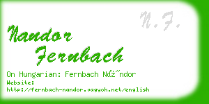 nandor fernbach business card